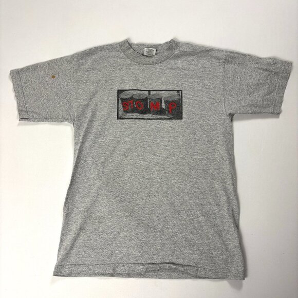 Vintage Stomp Mens T Shirt Gray Sz S/M Broadway Musical Play Theatre Murina - Picture 1 of 8